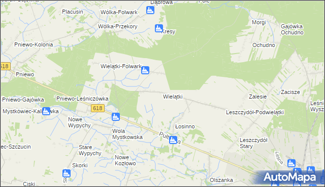 mapa Wielątki, Wielątki na mapie Targeo