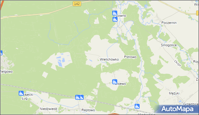 mapa Wielichówko, Wielichówko na mapie Targeo