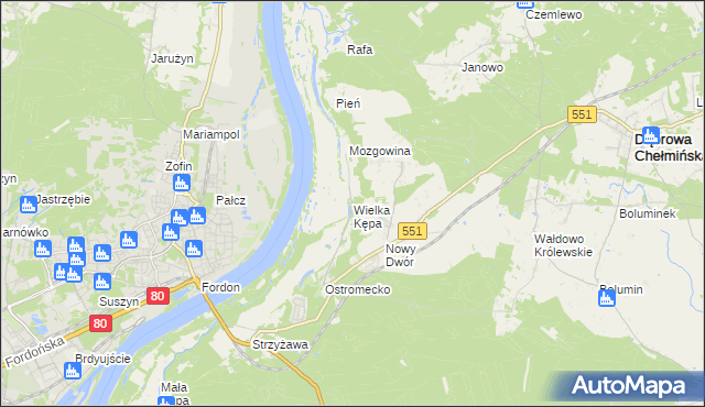 mapa Wielka Kępa, Wielka Kępa na mapie Targeo