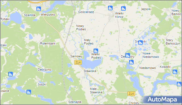 mapa Wielki Podleś, Wielki Podleś na mapie Targeo