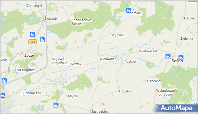 mapa Wielowicz, Wielowicz na mapie Targeo