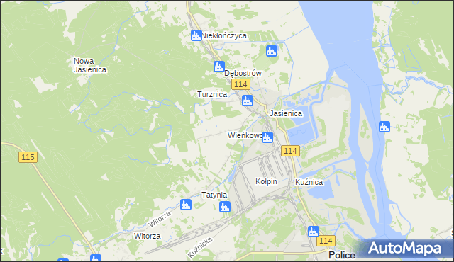 mapa Wieńkowo, Wieńkowo na mapie Targeo