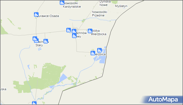 mapa Wierzbica gmina Lubycza Królewska, Wierzbica gmina Lubycza Królewska na mapie Targeo