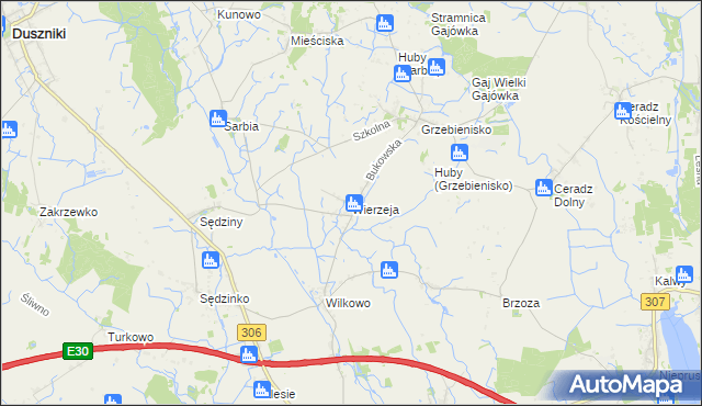 mapa Wierzeja, Wierzeja na mapie Targeo