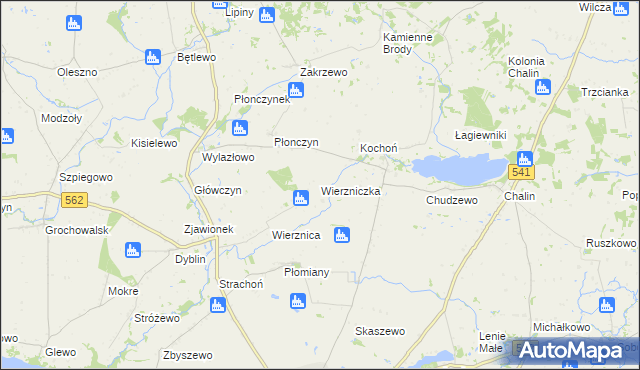 mapa Wierzniczka, Wierzniczka na mapie Targeo