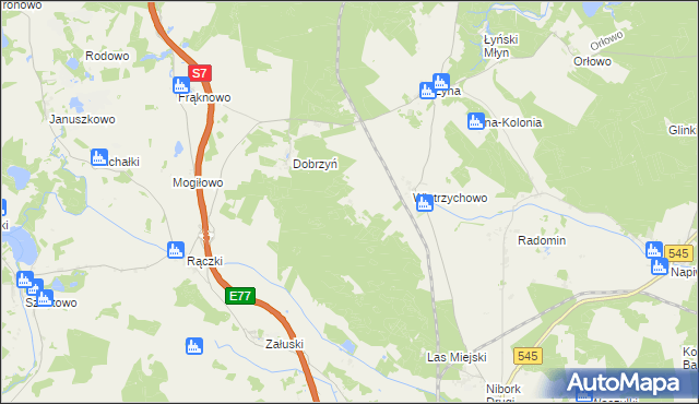 mapa Wietrzychówko, Wietrzychówko na mapie Targeo