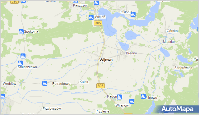 mapa Wijewo, Wijewo na mapie Targeo