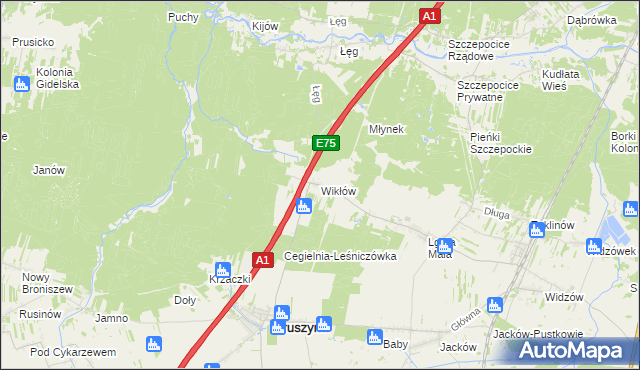 mapa Wikłów, Wikłów na mapie Targeo