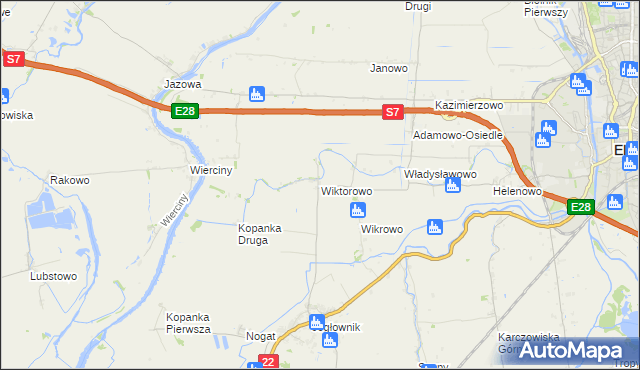 mapa Wiktorowo gmina Gronowo Elbląskie, Wiktorowo gmina Gronowo Elbląskie na mapie Targeo