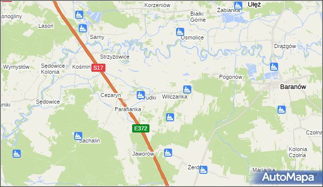 mapa Wilczanka, Wilczanka na mapie Targeo