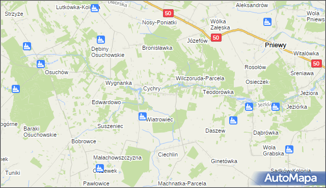 mapa Wilczoruda, Wilczoruda na mapie Targeo
