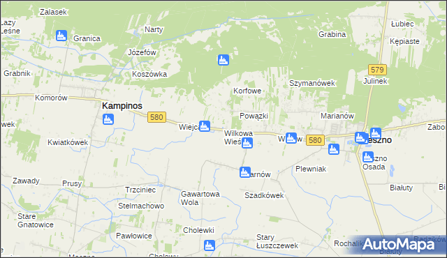 mapa Wilkowa Wieś, Wilkowa Wieś na mapie Targeo