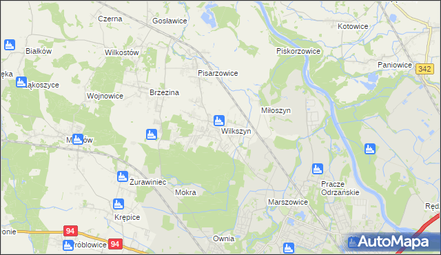 mapa Wilkszyn, Wilkszyn na mapie Targeo