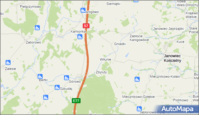 mapa Wiłunie, Wiłunie na mapie Targeo