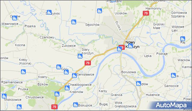 mapa Winiary Dolne, Winiary Dolne na mapie Targeo