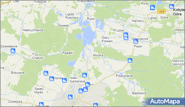 mapa Wioska gmina Syców, Wioska gmina Syców na mapie Targeo