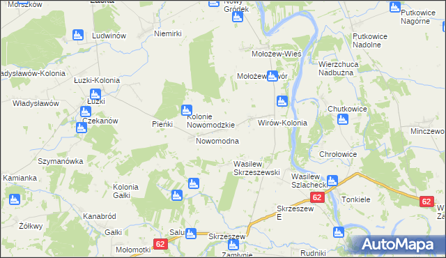 mapa Wirów gmina Jabłonna Lacka, Wirów gmina Jabłonna Lacka na mapie Targeo