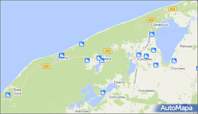 mapa Wisełka, Wisełka na mapie Targeo