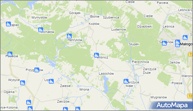 mapa Wiśnicz, Wiśnicz na mapie Targeo