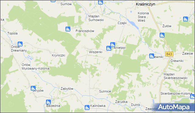 mapa Wiszenki-Kolonia, Wiszenki-Kolonia na mapie Targeo