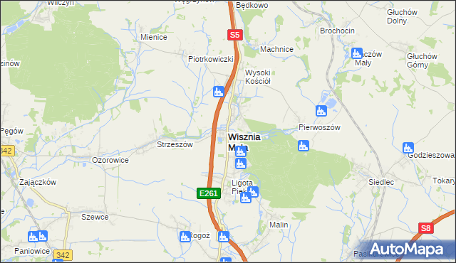 mapa Wisznia Mała, Wisznia Mała na mapie Targeo