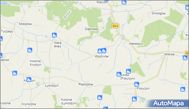 mapa Wiszniów, Wiszniów na mapie Targeo