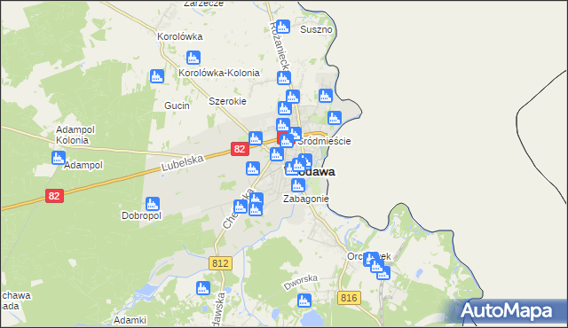 mapa Włodawa, Włodawa na mapie Targeo