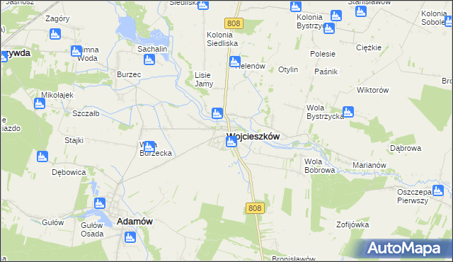 mapa Wojcieszków, Wojcieszków na mapie Targeo