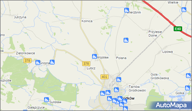 mapa Wojsław, Wojsław na mapie Targeo