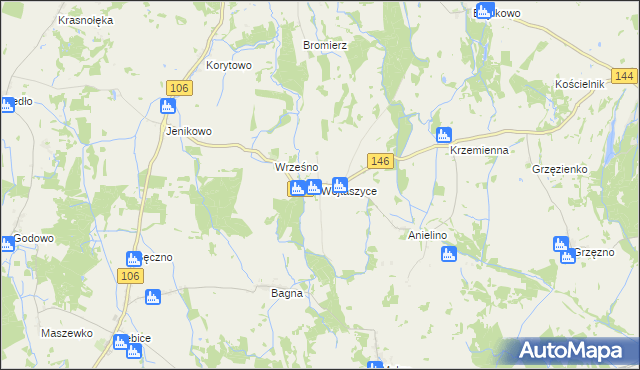 mapa Wojtaszyce, Wojtaszyce na mapie Targeo