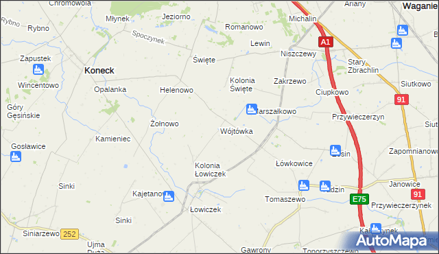 mapa Wójtówka gmina Bądkowo, Wójtówka gmina Bądkowo na mapie Targeo