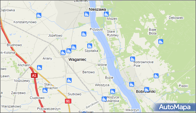 mapa Wójtówka gmina Waganiec, Wójtówka gmina Waganiec na mapie Targeo