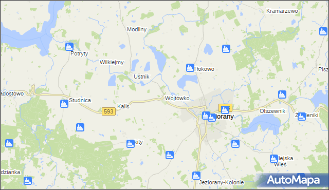 mapa Wójtówko, Wójtówko na mapie Targeo