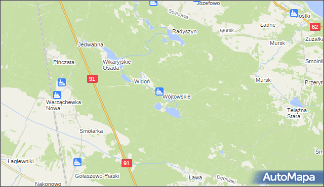 mapa Wójtowskie, Wójtowskie na mapie Targeo