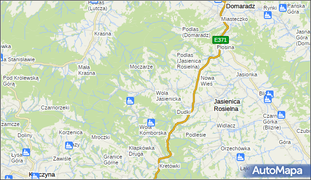 mapa Wola Jasienicka, Wola Jasienicka na mapie Targeo