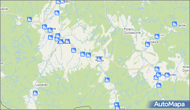 mapa Wola Niżna, Wola Niżna na mapie Targeo