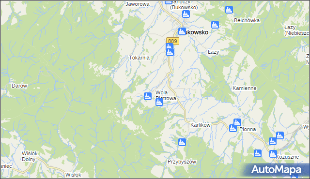 mapa Wola Piotrowa, Wola Piotrowa na mapie Targeo
