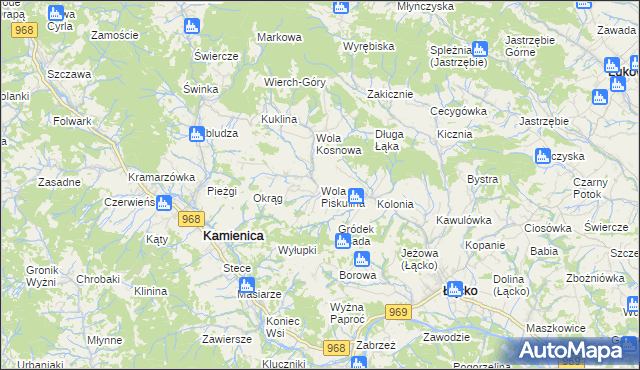 mapa Wola Piskulina, Wola Piskulina na mapie Targeo