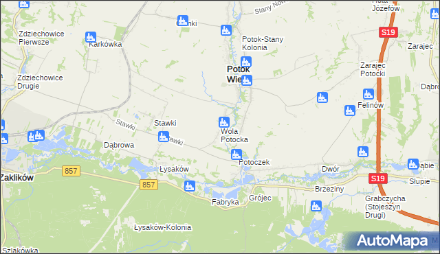 mapa Wola Potocka, Wola Potocka na mapie Targeo