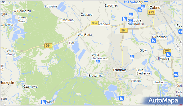 mapa Wola Radłowska, Wola Radłowska na mapie Targeo