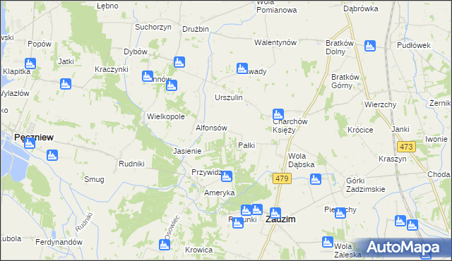 mapa Wola Sipińska, Wola Sipińska na mapie Targeo