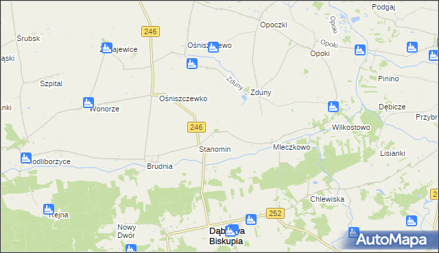 mapa Wola Stanomińska, Wola Stanomińska na mapie Targeo