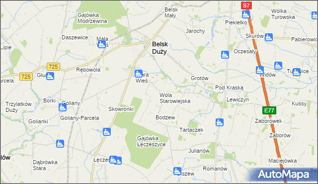 mapa Wola Starowiejska, Wola Starowiejska na mapie Targeo