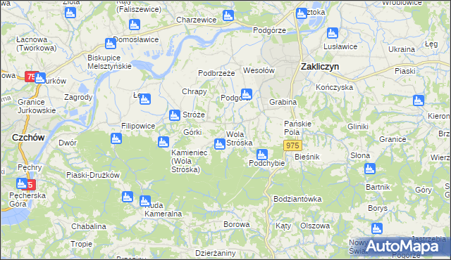 mapa Wola Stróska, Wola Stróska na mapie Targeo