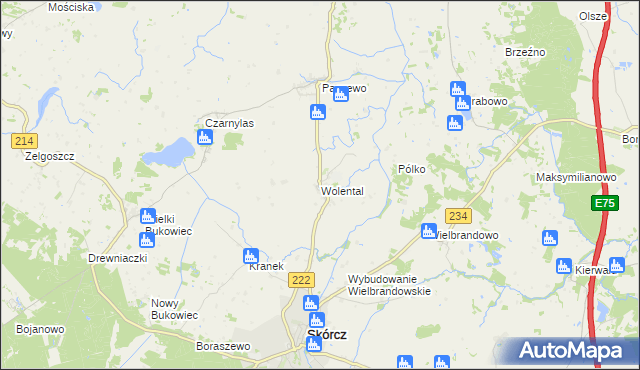 mapa Wolental, Wolental na mapie Targeo