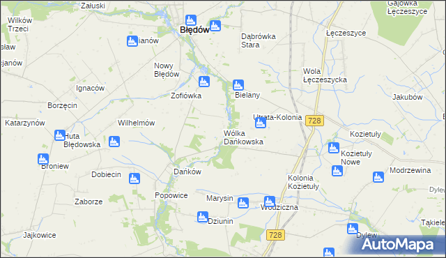 mapa Wólka Dańkowska, Wólka Dańkowska na mapie Targeo