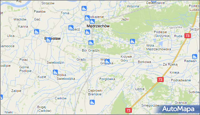 mapa Wólka Grądzka, Wólka Grądzka na mapie Targeo