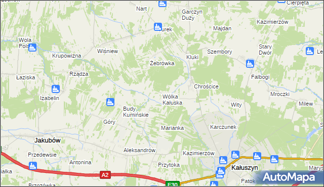 mapa Wólka Kałuska, Wólka Kałuska na mapie Targeo