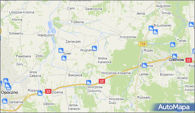 mapa Wólka Karwicka, Wólka Karwicka na mapie Targeo