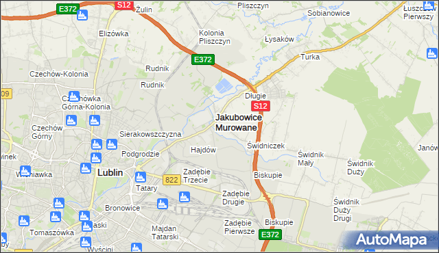 mapa Wólka powiat lubelski, Wólka powiat lubelski na mapie Targeo